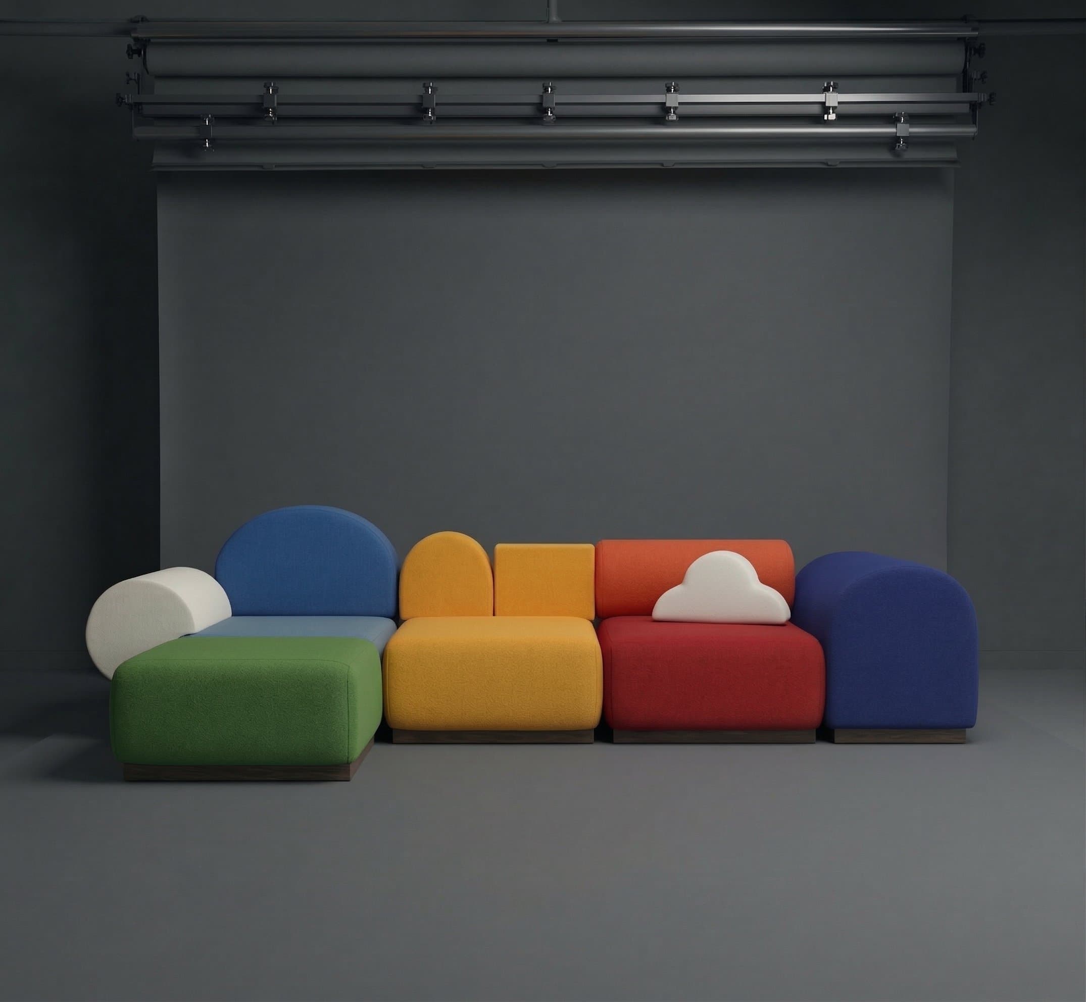Blocks modular sofa, front view